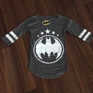 NWT Grey Batman baseball tee